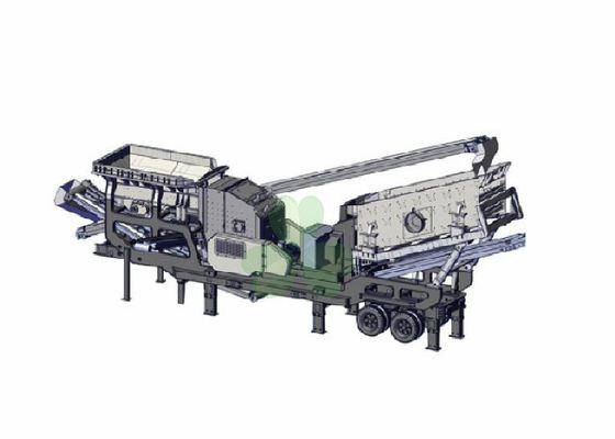 China planta portátil do triturador da máquina móvel do triturador da mineração 40-200tph com grupo de gerador fornecedor